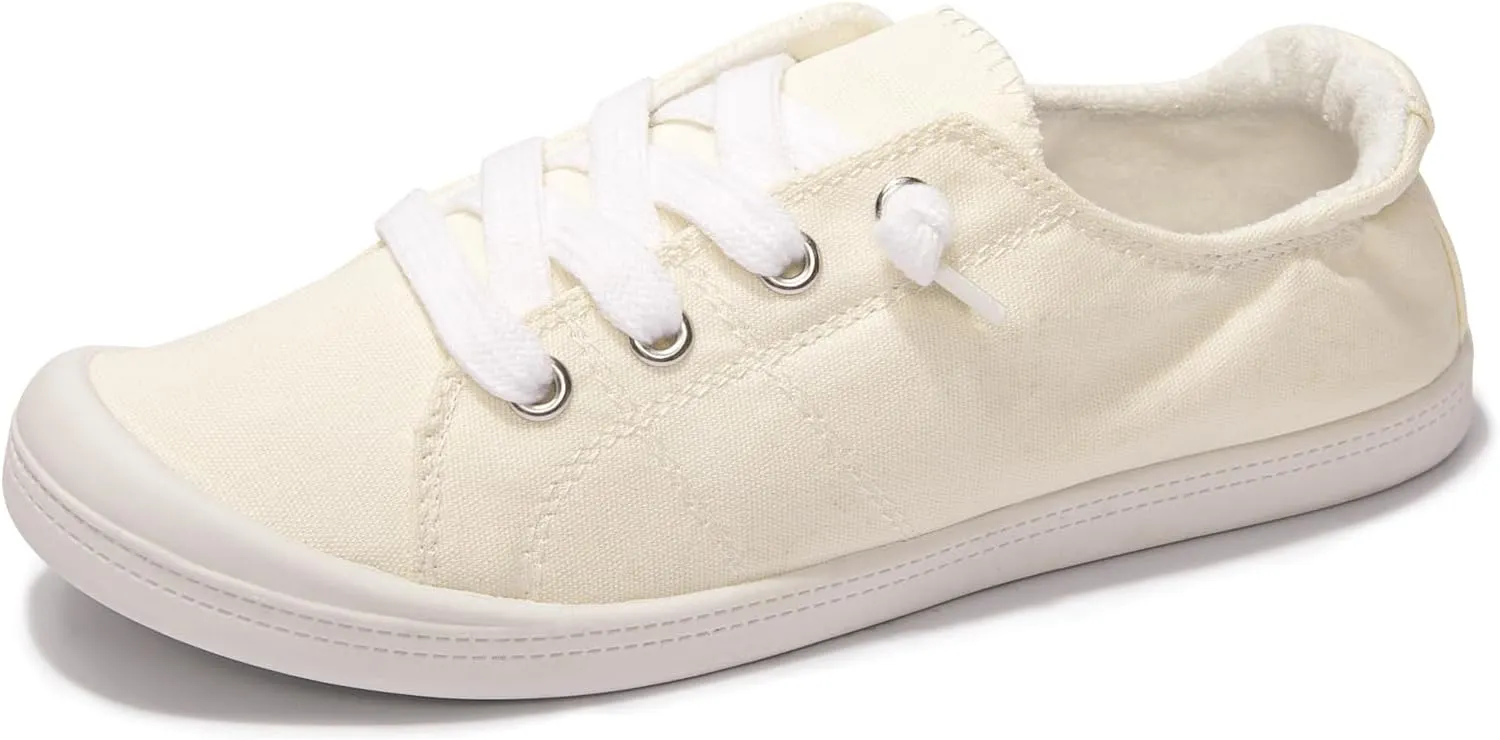 Women's Slip On Canvas Sneaker Low Top Casual Walking Shoes Classic Comfort Flat Fashion Sneakers