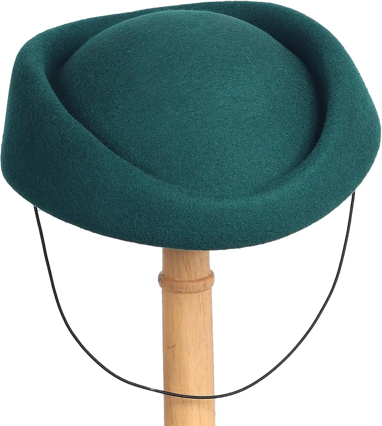 Wool Felt Beret Derby Fascinator Hats for Women Ladies Church Tea Party Formal Wedding Pillbox Hat