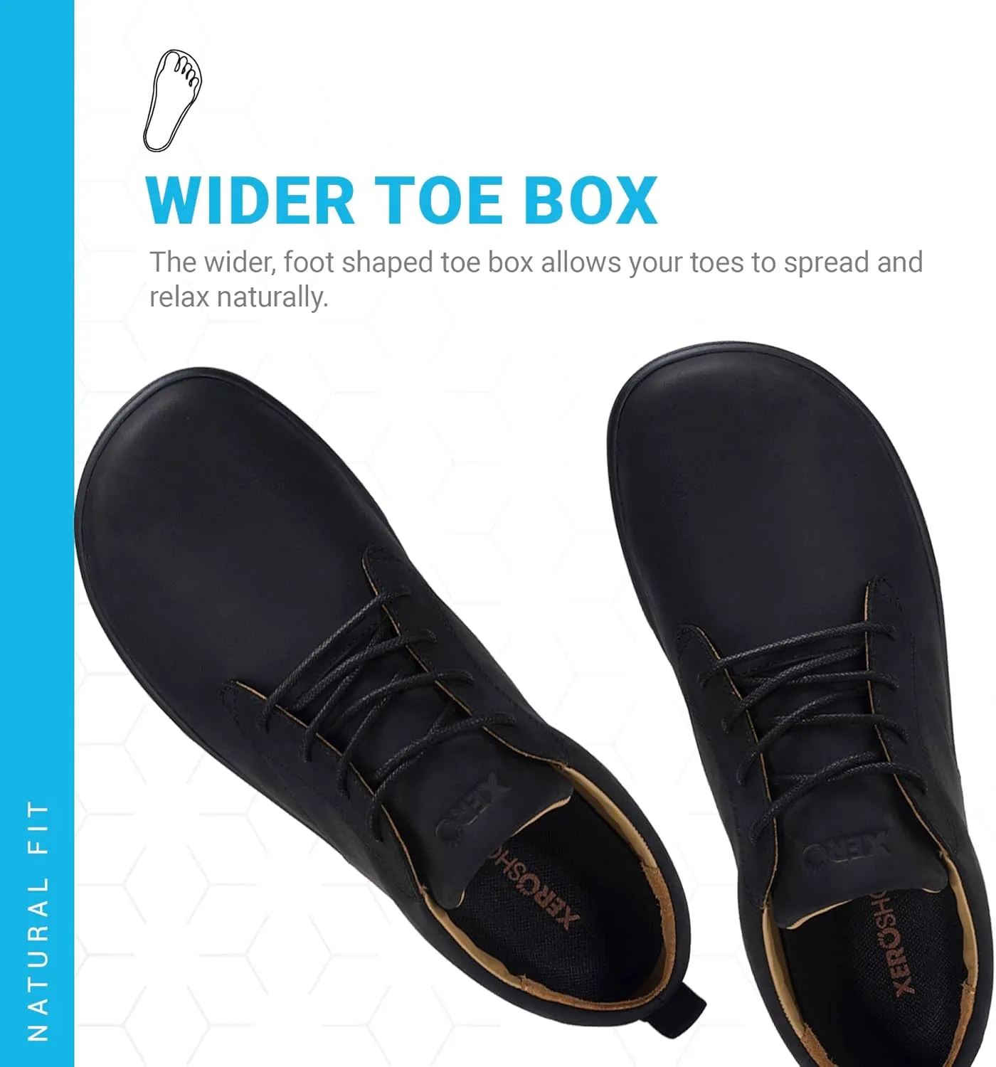 Xero Shoes Men's Glenn Leather Barefoot Dress Casual Shoe