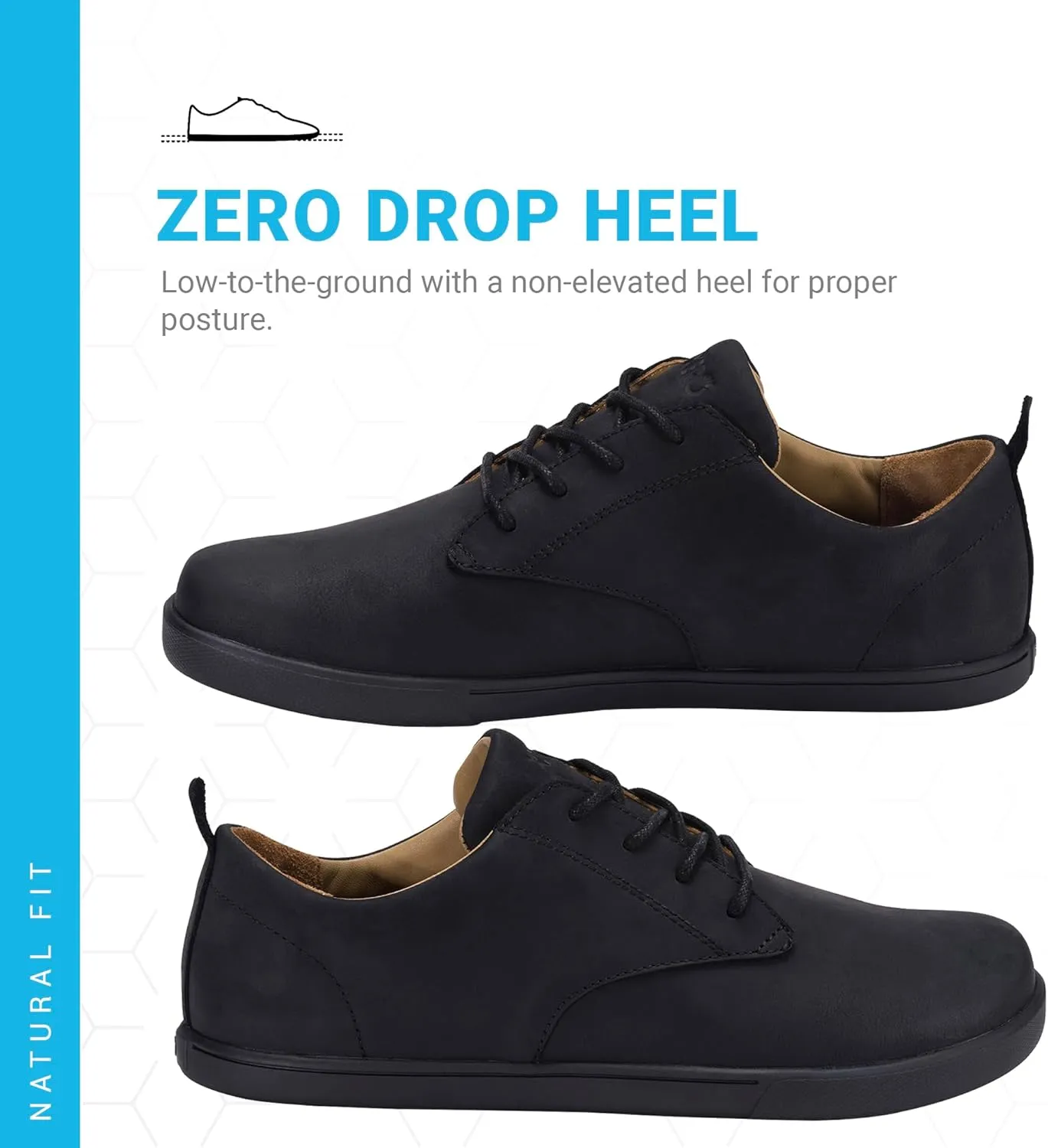 Xero Shoes Men's Glenn Leather Barefoot Dress Casual Shoe