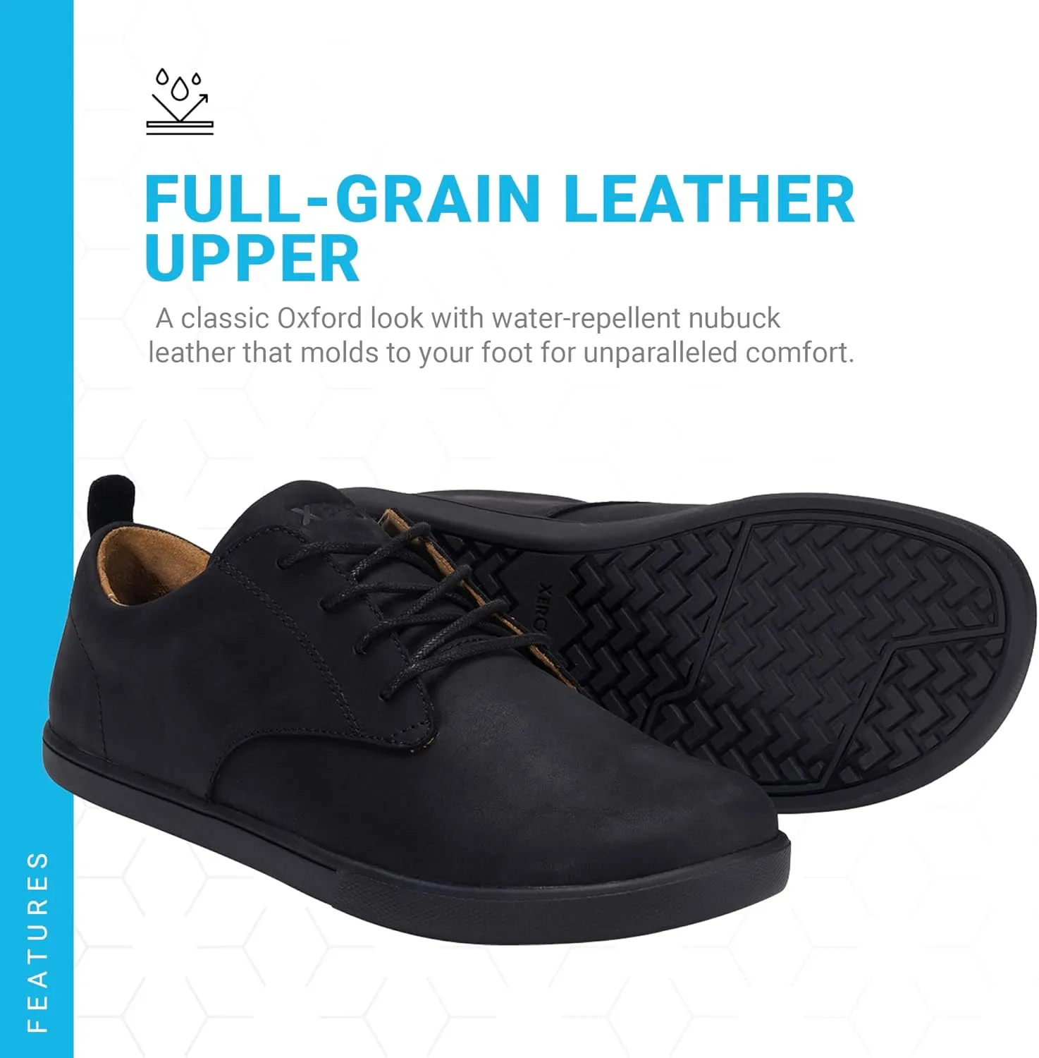 Xero Shoes Men's Glenn Leather Barefoot Dress Casual Shoe
