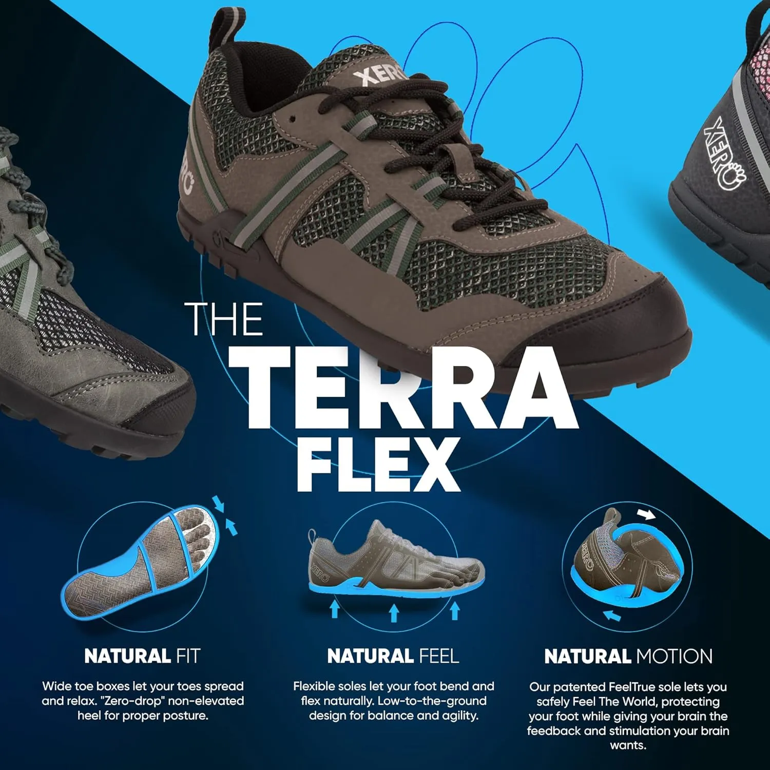 Xero Shoes Men's TerraFlex Barefoot Hiking Shoe