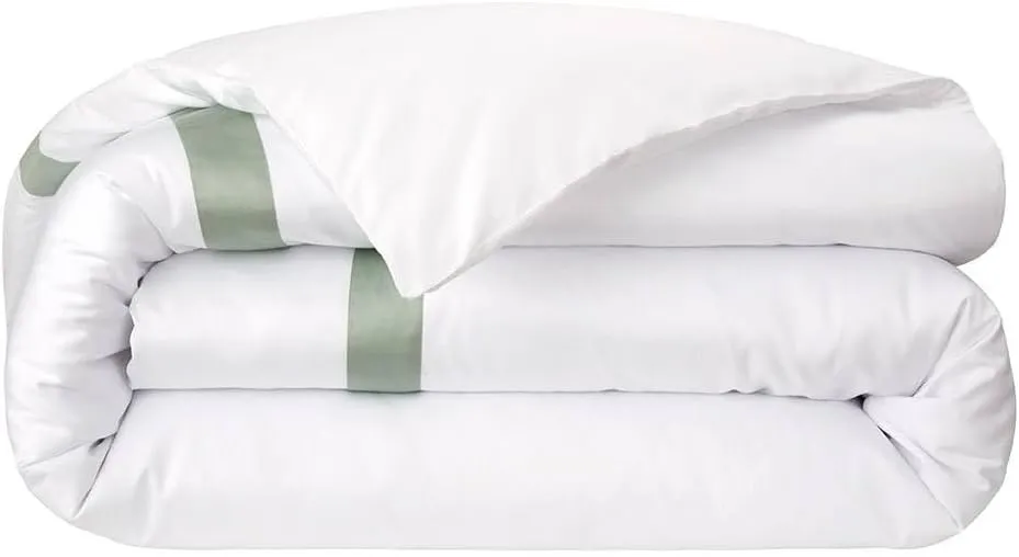 Yves Delorme Linea Verones King 111 x 92 in Duvet Cover - Extra Soft and Warm Luxury Sheets, 100% Natural Organic French Bed Linens - Breathable and Durable