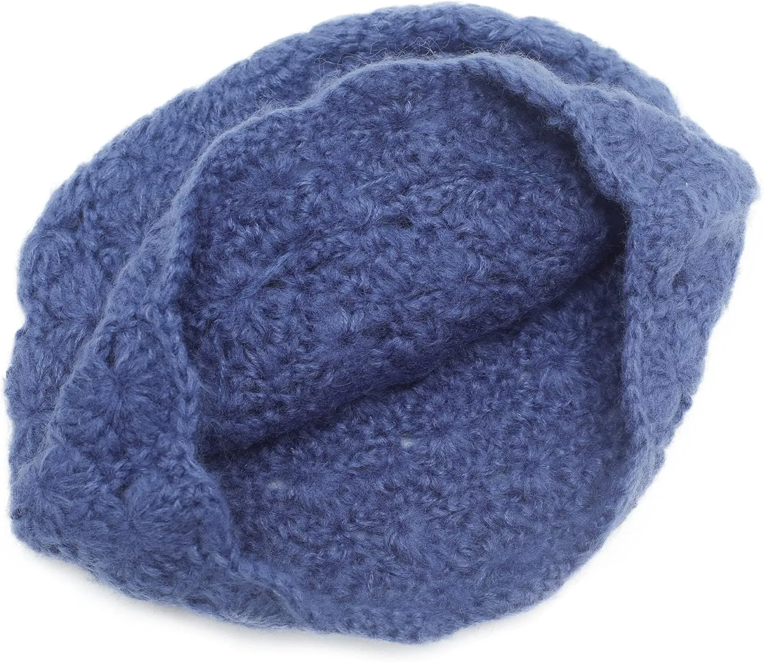 ZLYC Women Winter Knit Beanie Hat Soft Crochet Skullies Beanies with Flower Accent