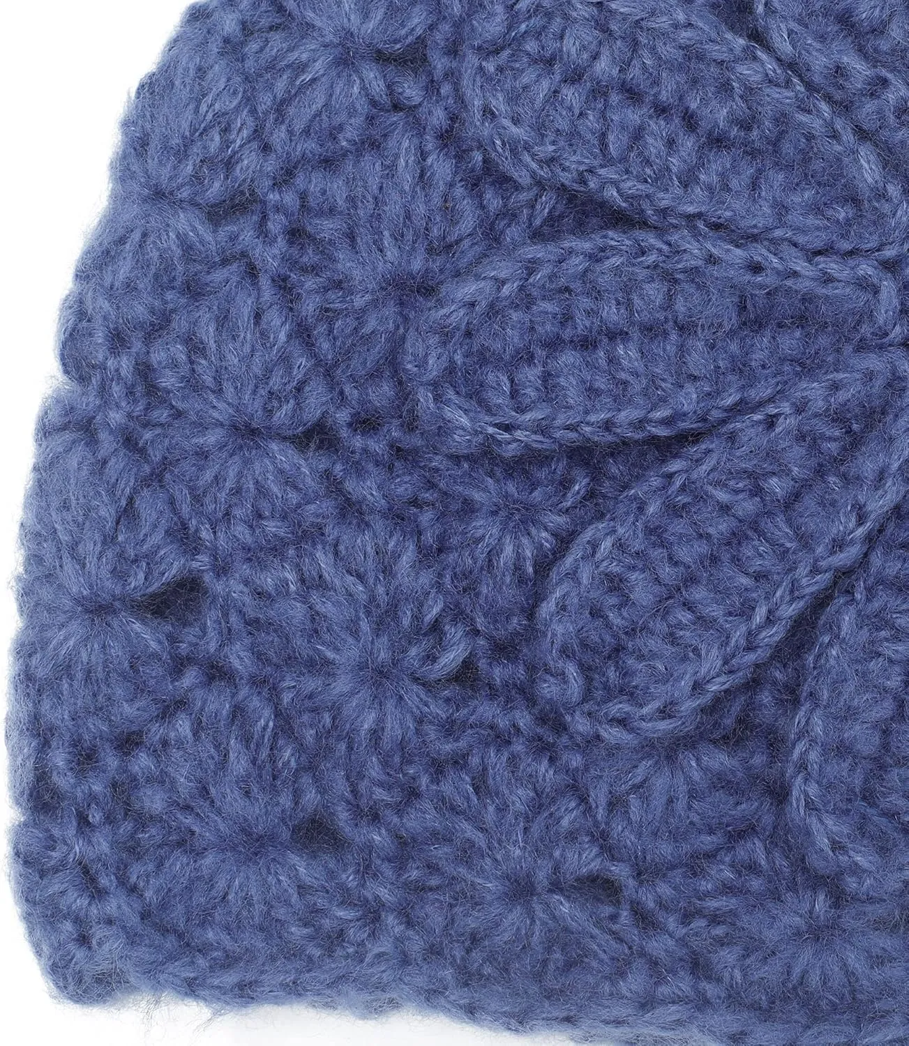ZLYC Women Winter Knit Beanie Hat Soft Crochet Skullies Beanies with Flower Accent